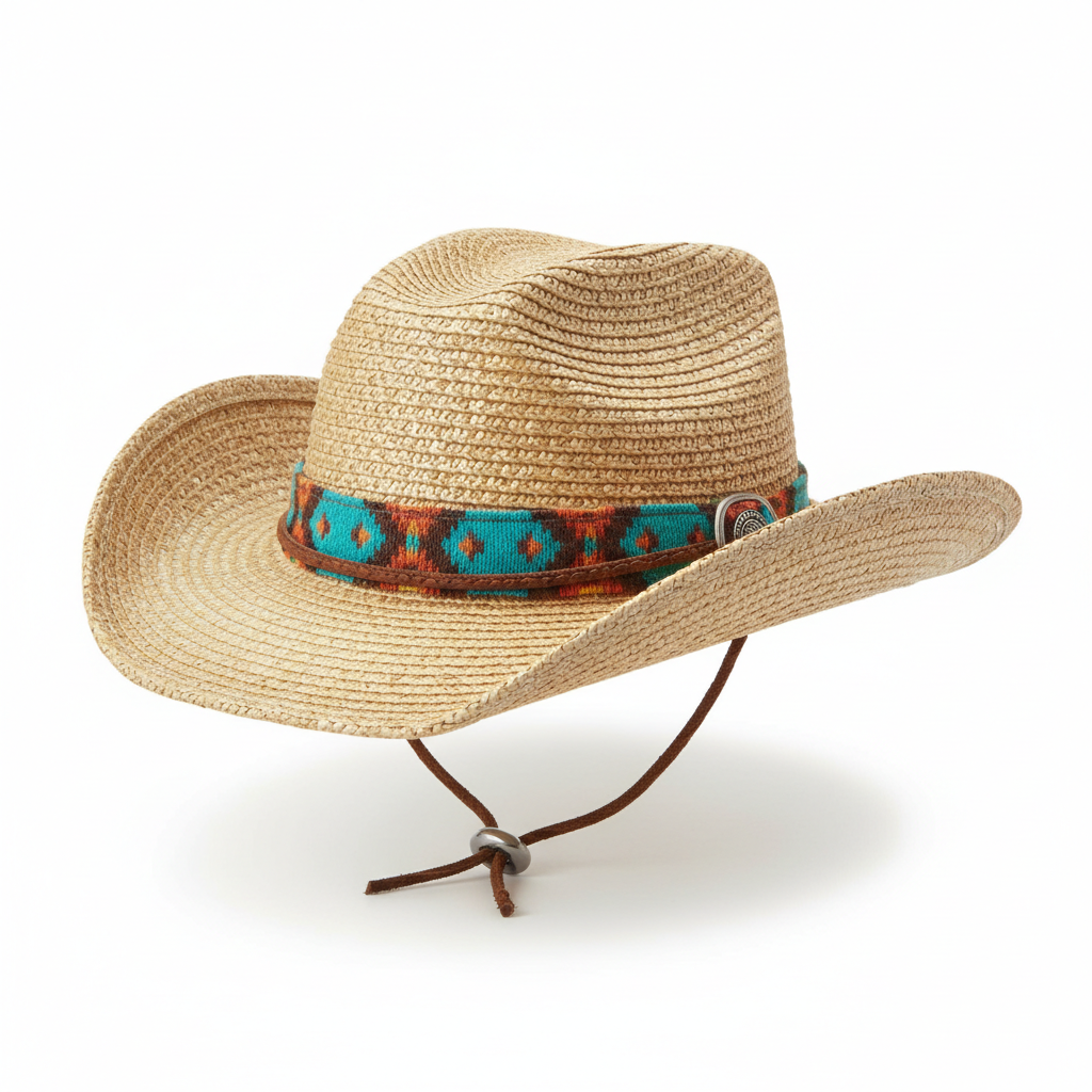 Kids Straw Cowboy Hat